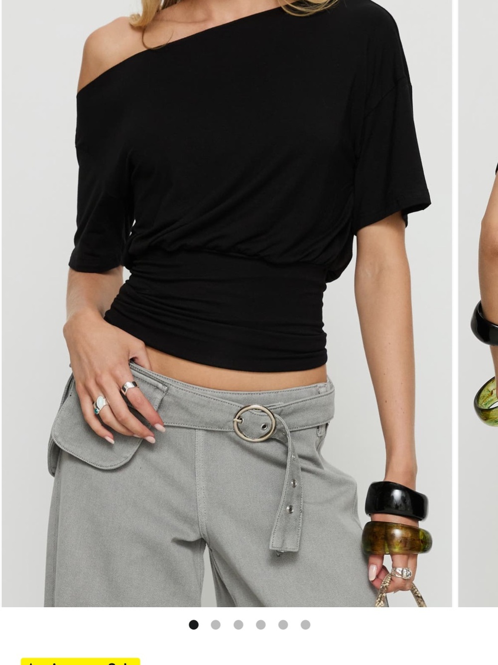 Princess Polly Black off shoulder top